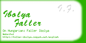 ibolya faller business card